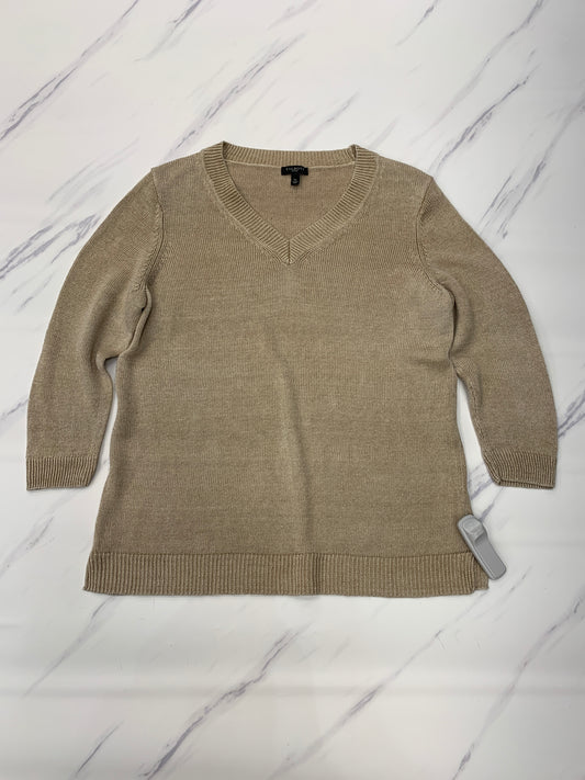 Sweater By Talbots In Tan, Size: Lp