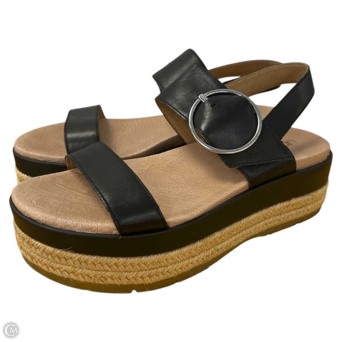 Sandals Designer By Ugg In Black, Size: 8