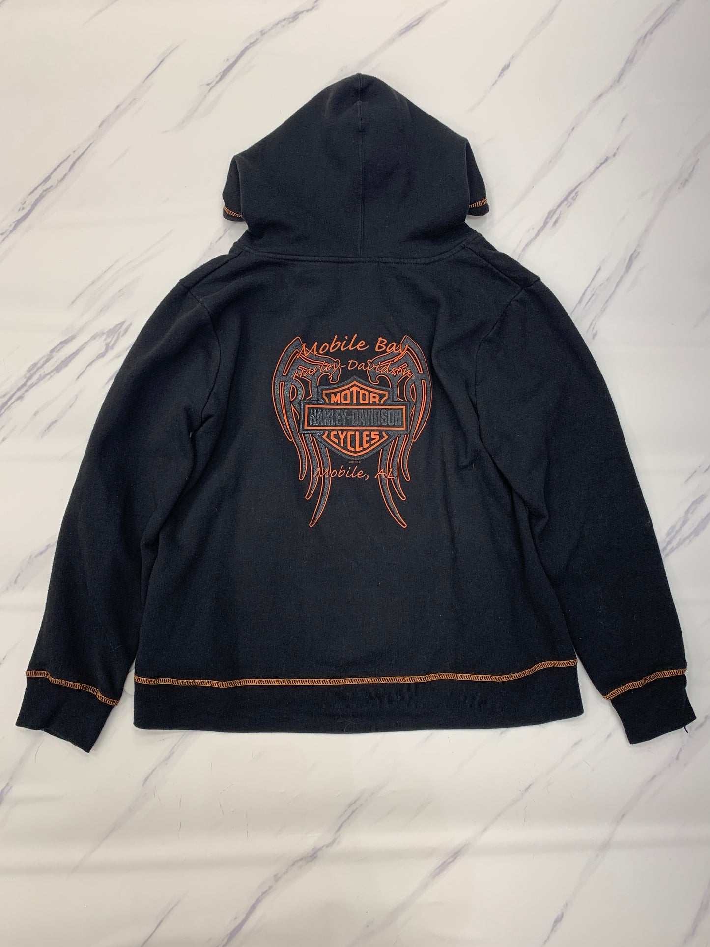 Sweatshirt Hoodie By Harley Davidson In Black, Size: S