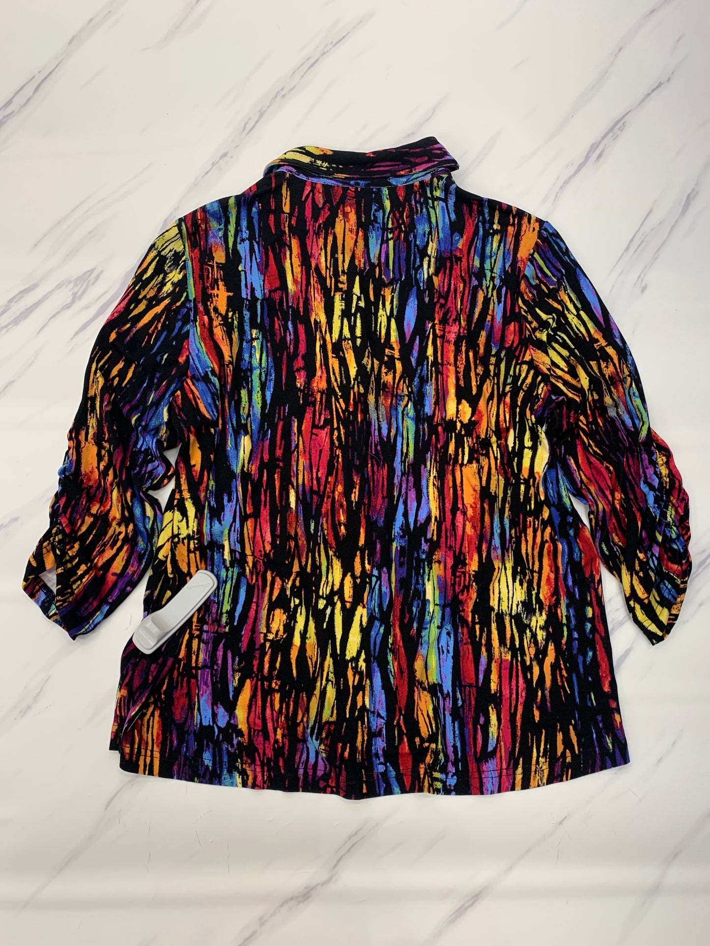 Top Long Sleeve By Ali Miles In Multi-colored, Size: Mp