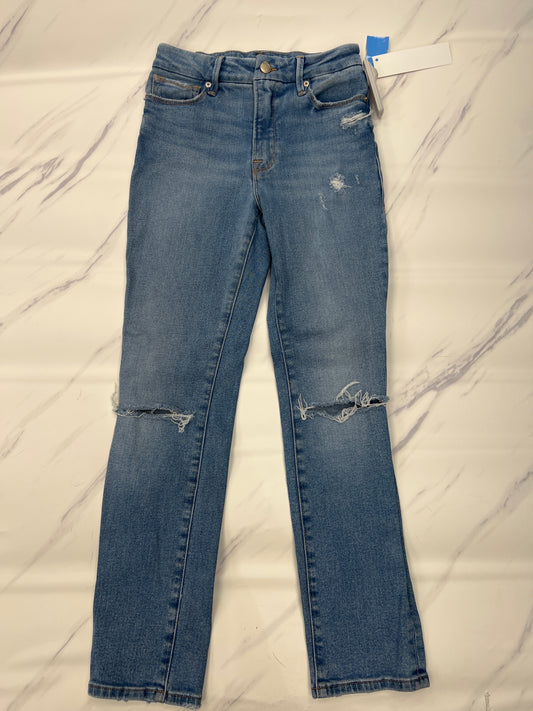 Jeans Skinny By Good American In Blue Denim, Size: 0