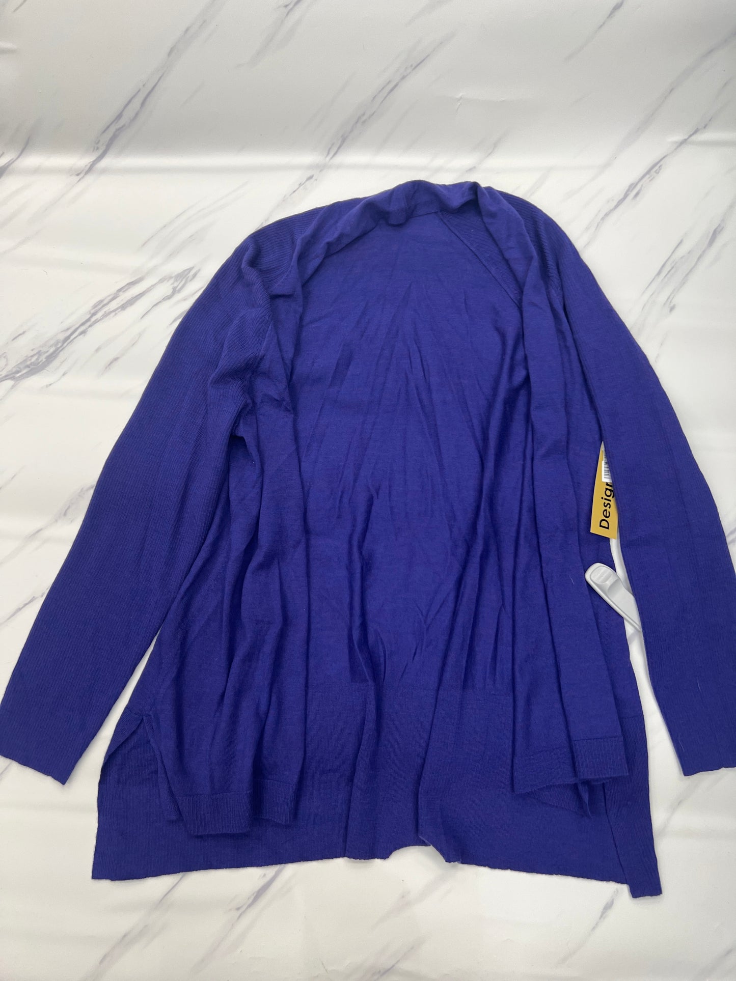 Sweater Cardigan By Eileen Fisher In Purple, Size: Xl