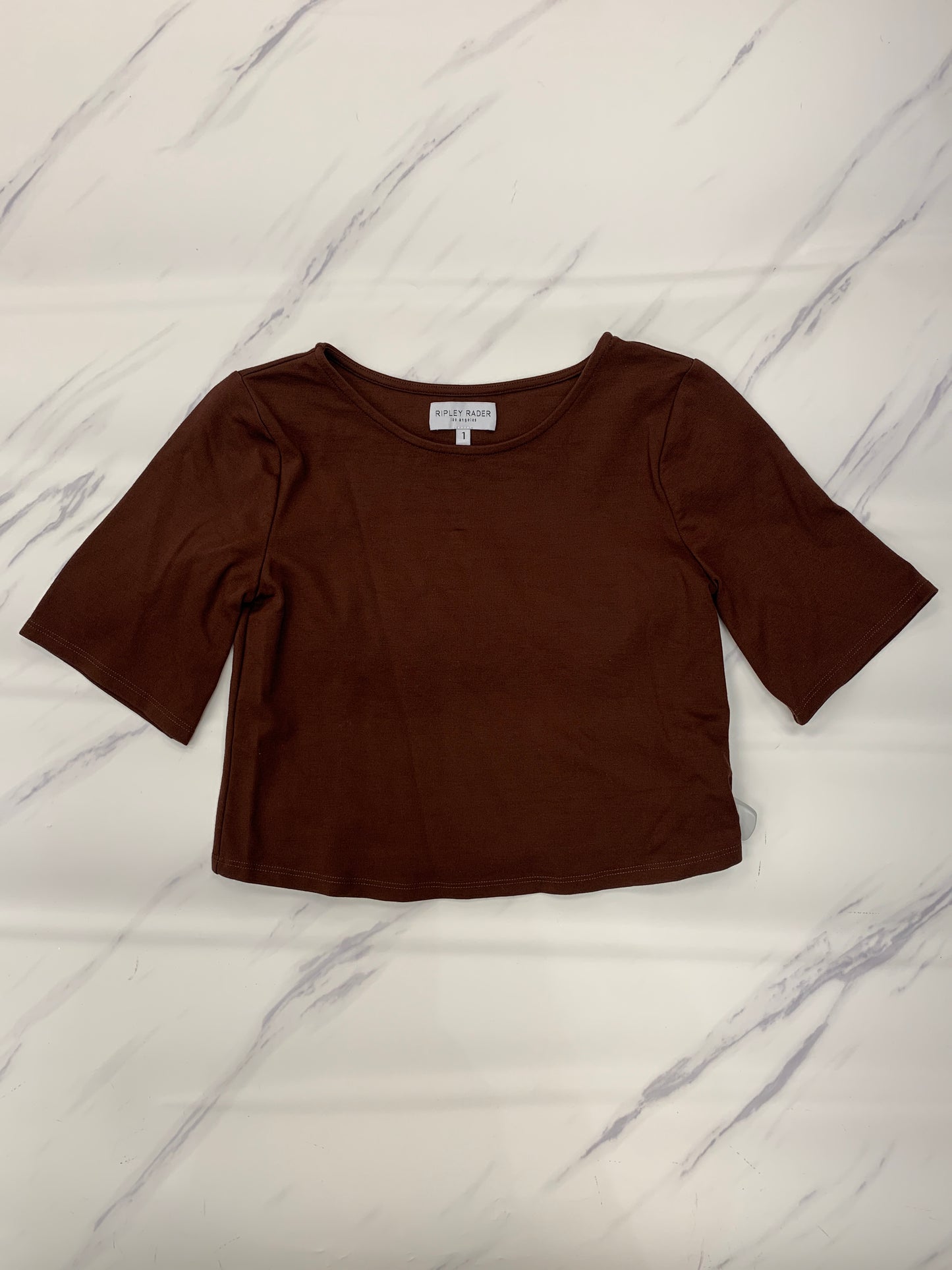 Top Short Sleeve By Cma In Brown, Size: Xs