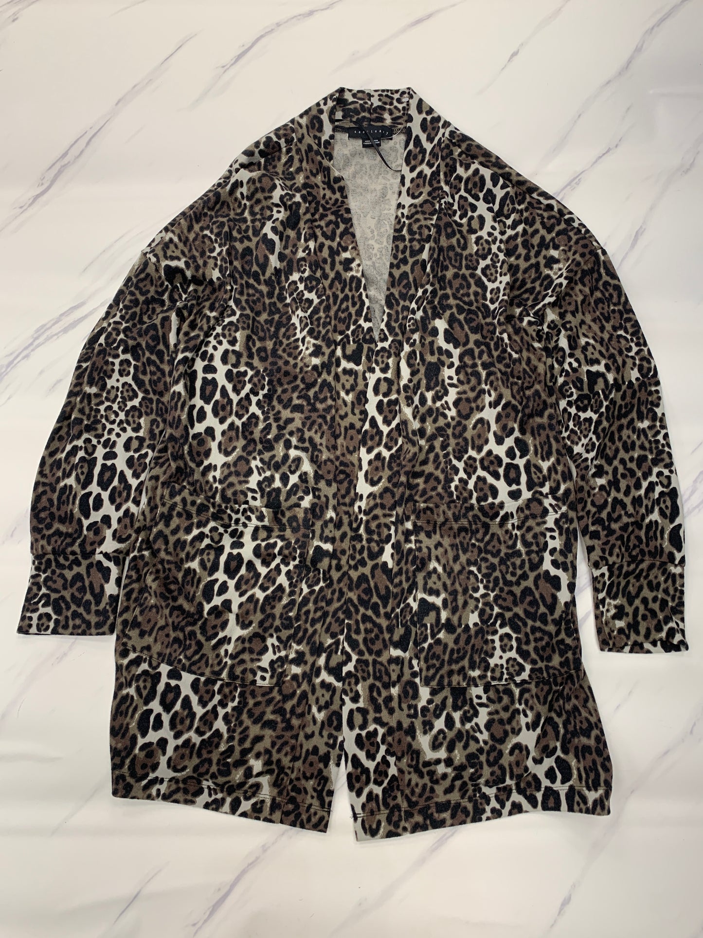 Sweater Cardigan By Sanctuary In Animal Print, Size: M