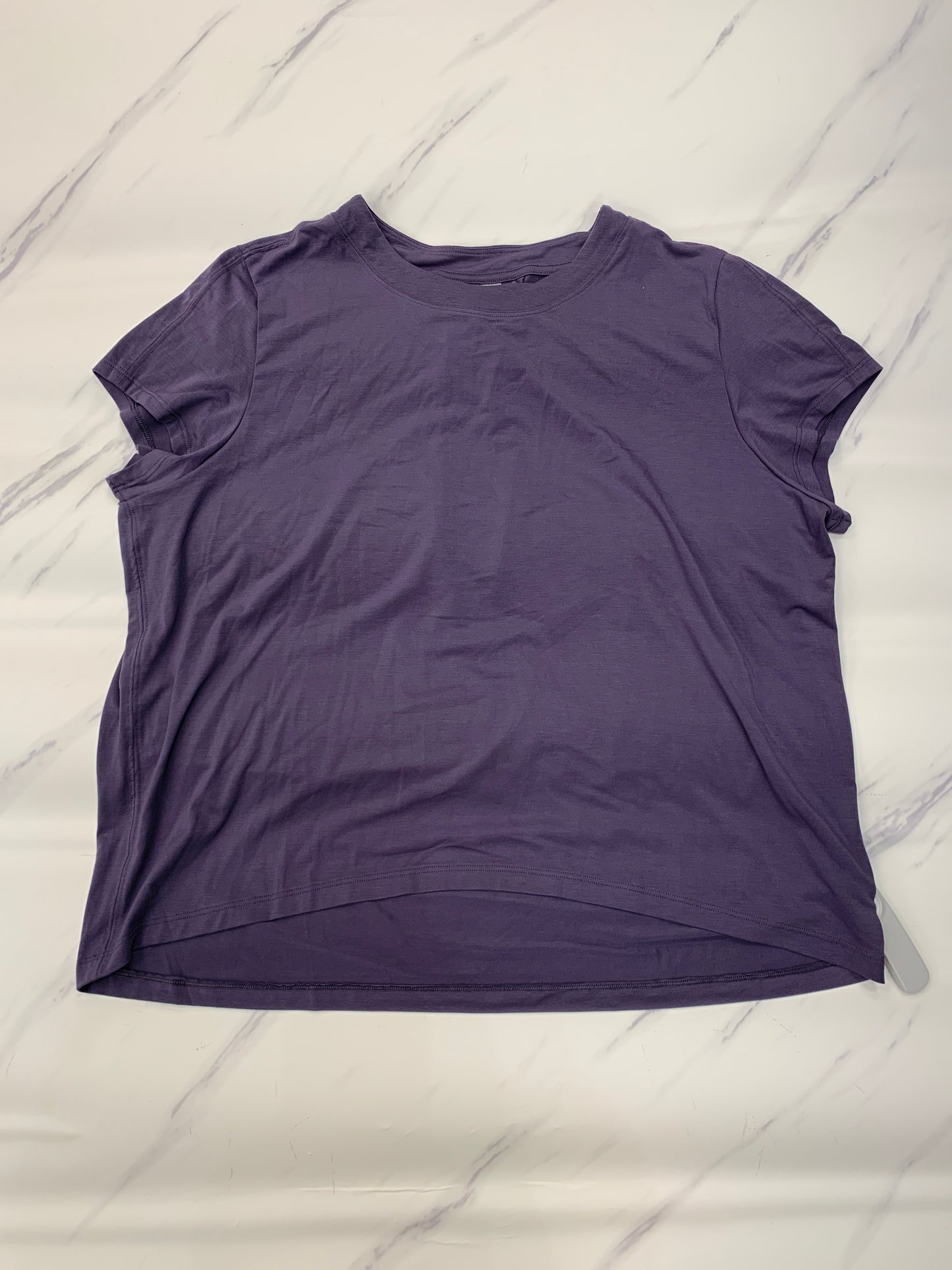 Athletic Top Short Sleeve By Athleta In Purple, Size: M