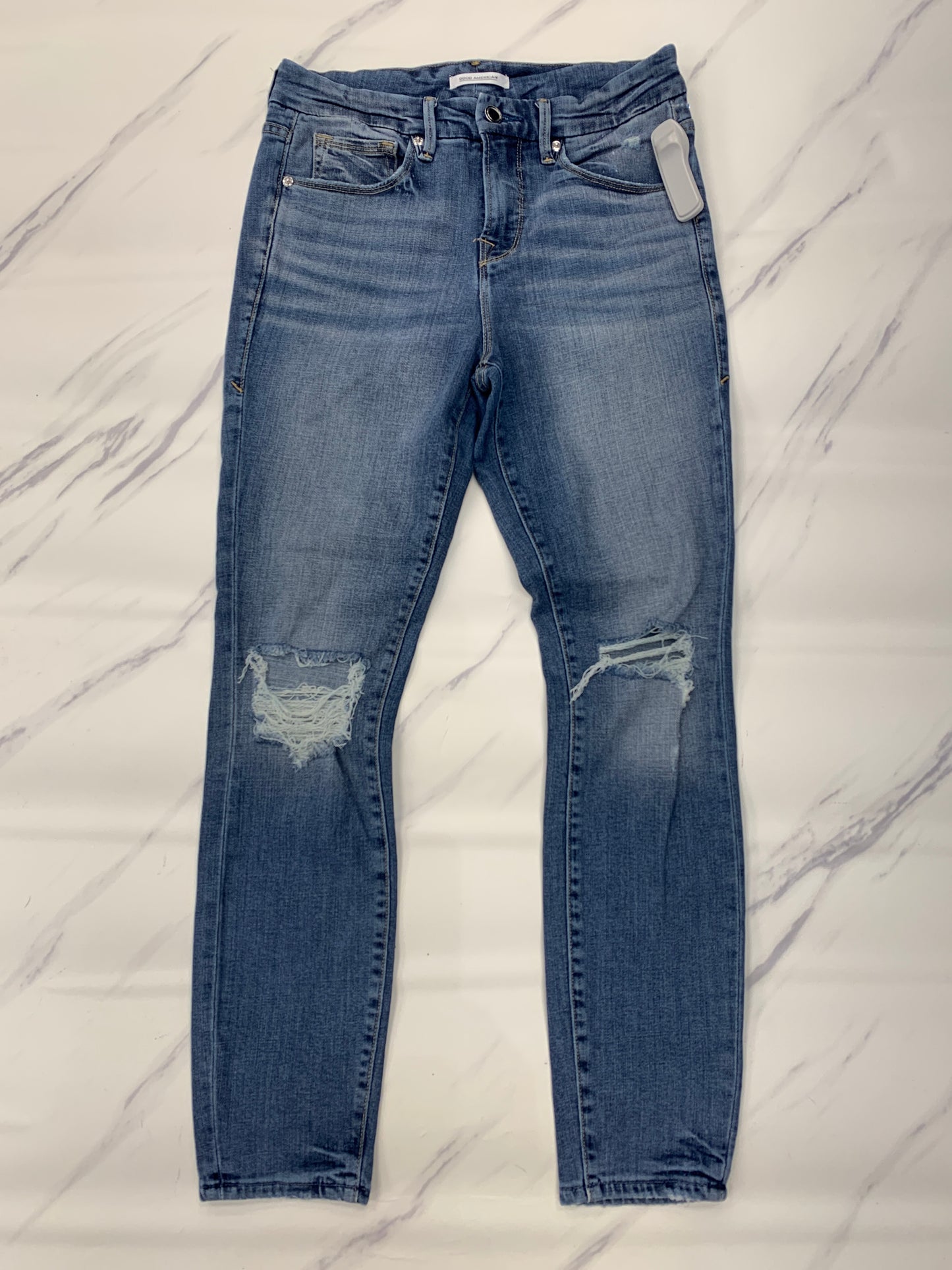 Jeans Skinny By Good American In Blue, Size: 2