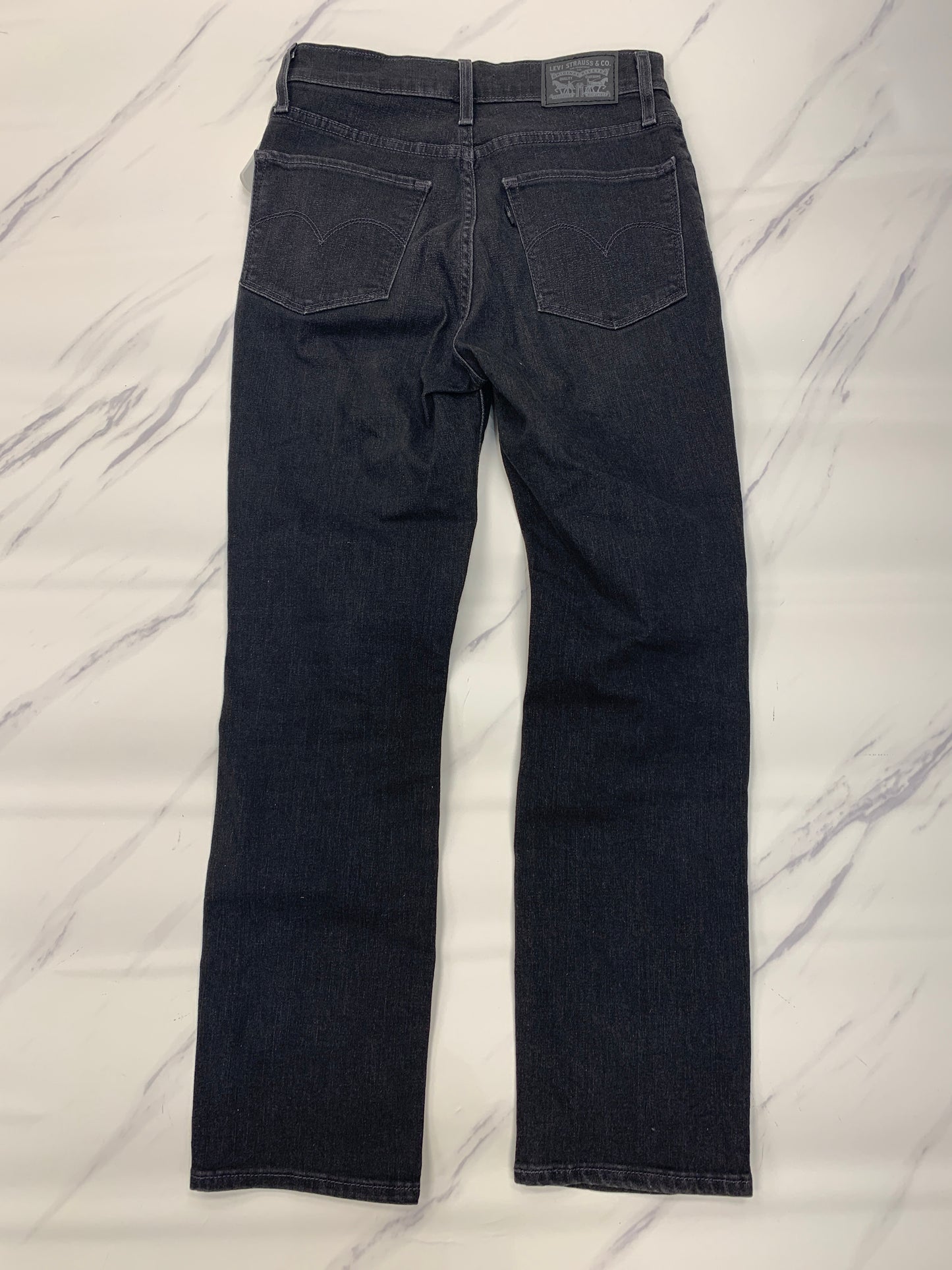 Jeans Straight By Levis In Black, Size: 2