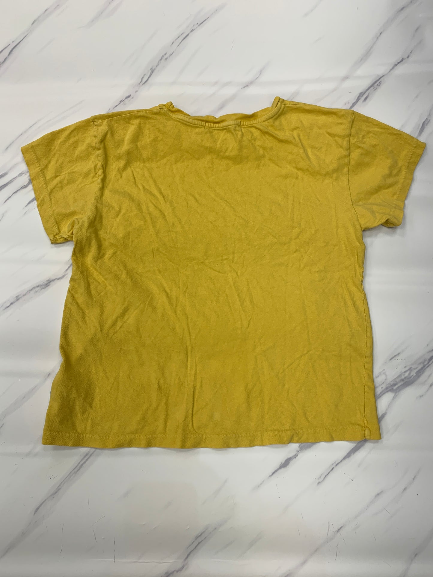 Top Short Sleeve By Cma In Yellow, Size: S