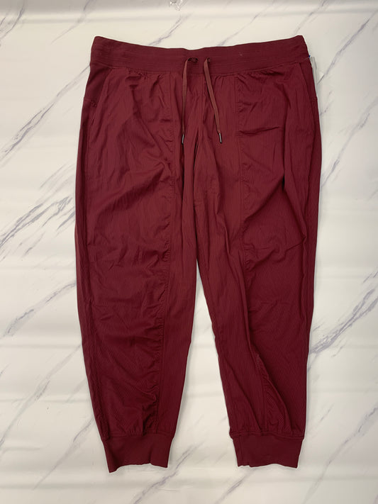 Athletic Pants By Lululemon In Maroon, Size: 20