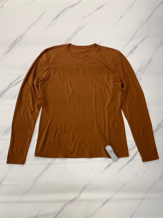 Athletic Top Long Sleeve Crewneck By Lululemon In Brown, Size: 6