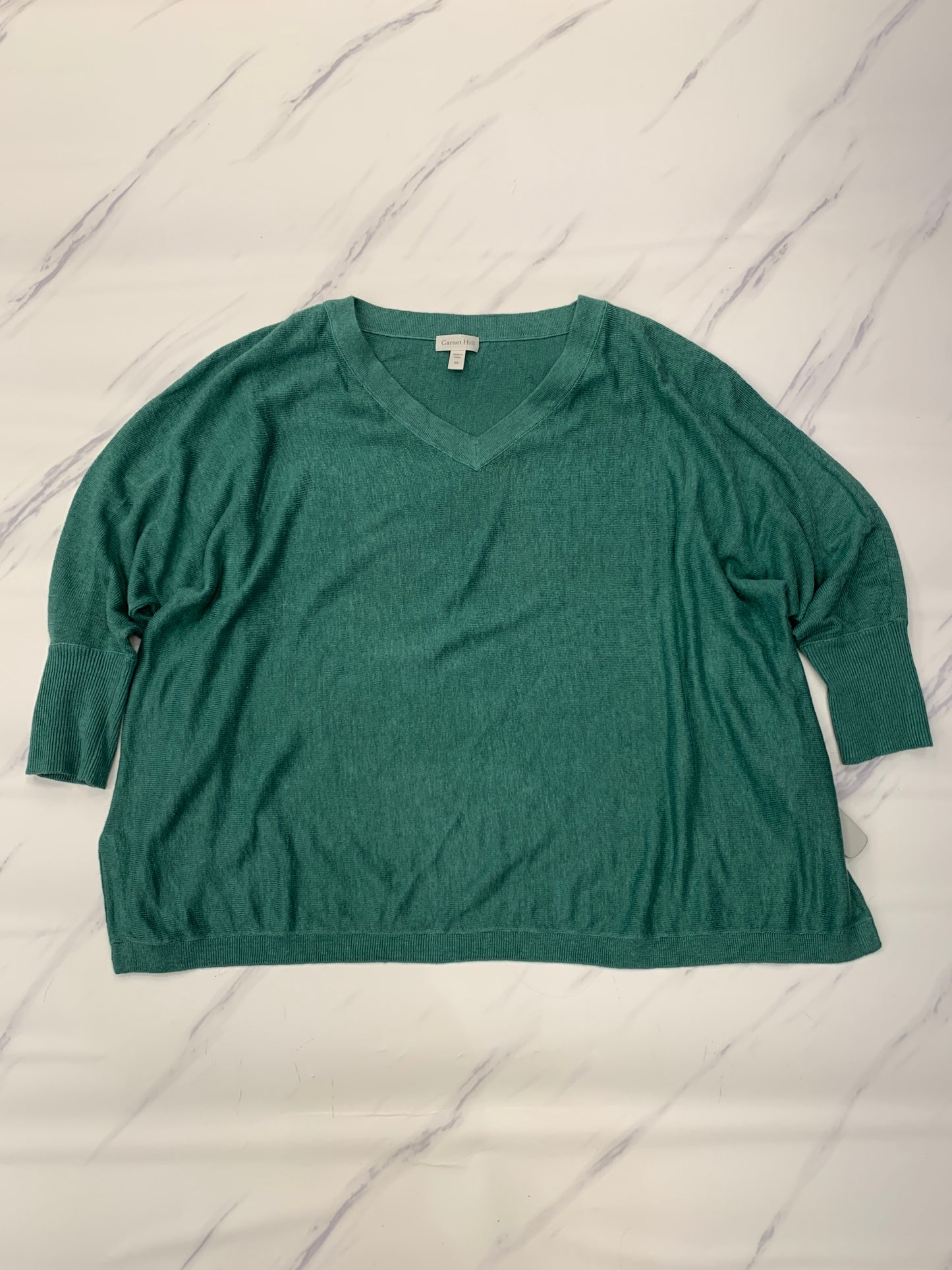 Sweater By Garnet Hill In Green, Size: Xs