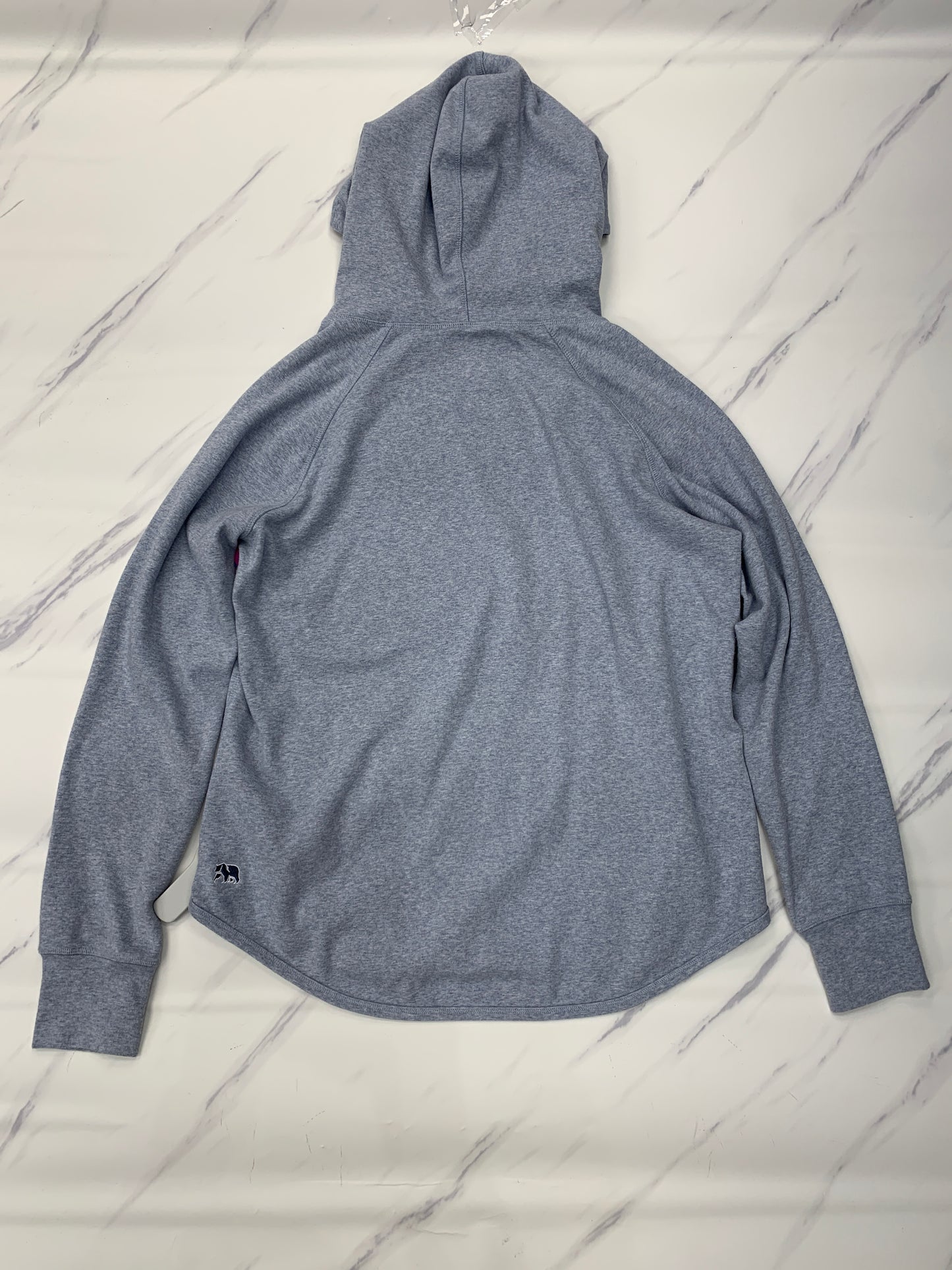 Athletic Top Long Sleeve Hoodie By Cmb In Grey, Size: S