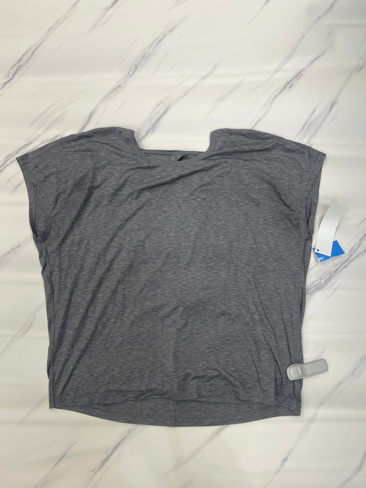 Athletic Top Short Sleeve By Lululemon In Grey, Size: 8