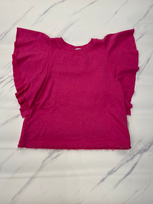 Top Short Sleeve By Michael Stars In Pink, Size: Xs