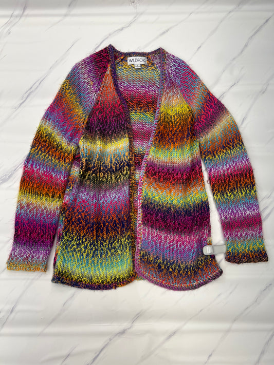 Sweater Cardigan By Wildfox In Rainbow Print, Size: S