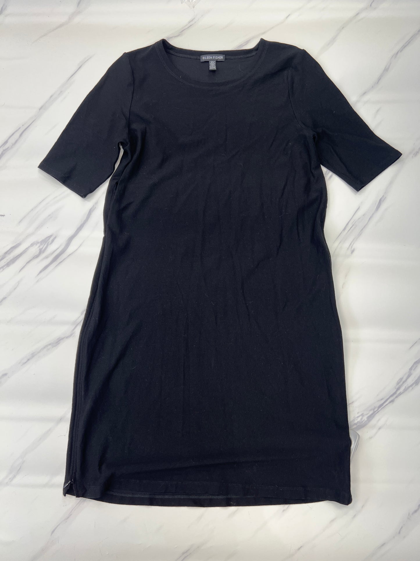 Dress Casual Midi By Eileen Fisher In Black, Size: Xxs