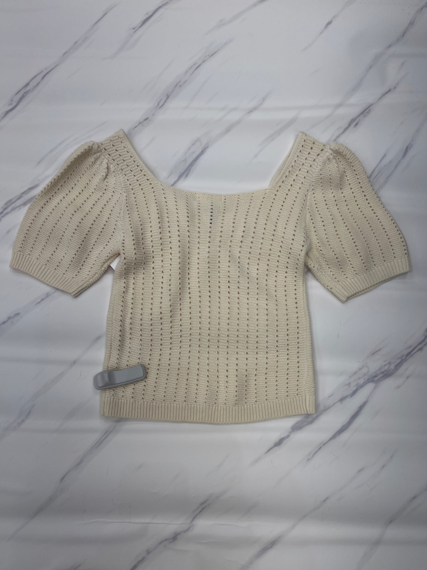 Sweater Short Sleeve By Mable In Cream, Size: M