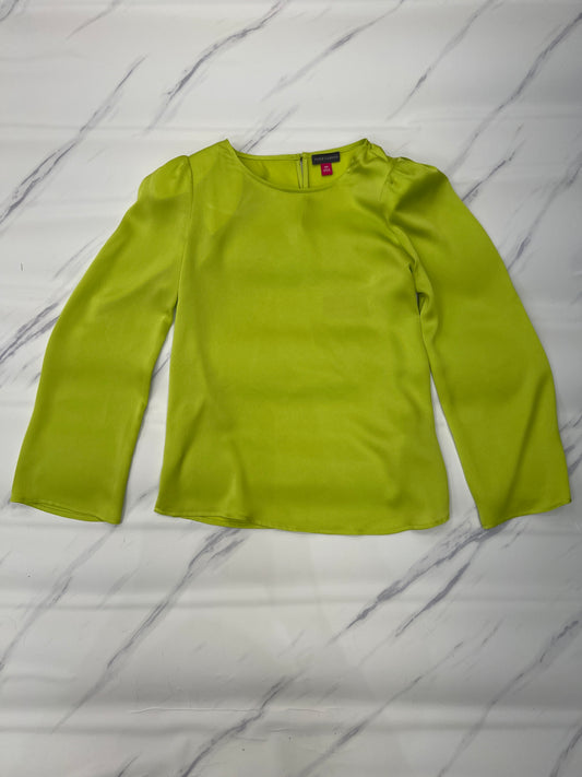 Top Long Sleeve By Vince Camuto In Yellow, Size: Xxs