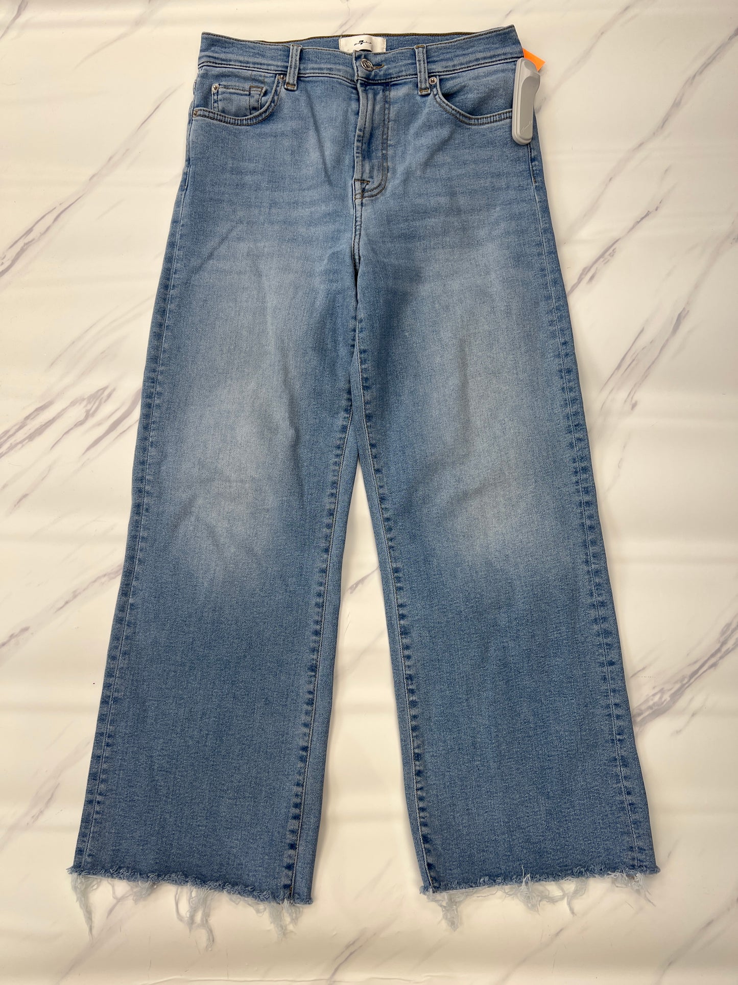 Jeans Wide Leg By 7 For All Mankind In Blue, Size: 6