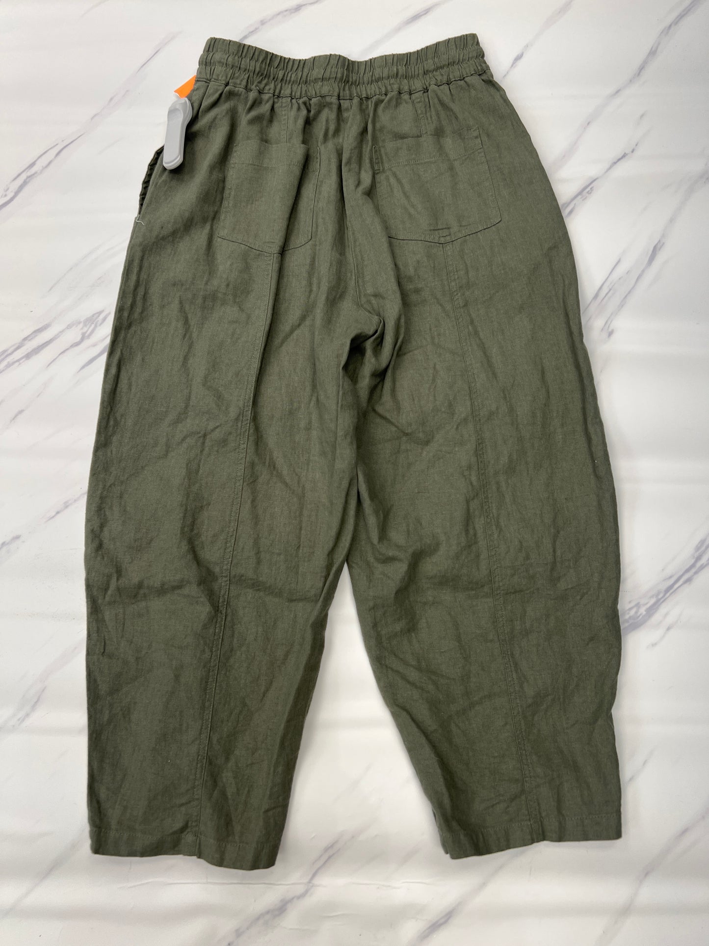 Pants Linen By Zara In Green, Size: S