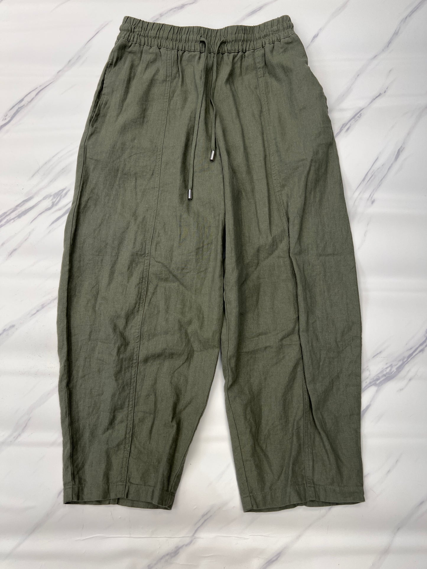 Pants Linen By Zara In Green, Size: S