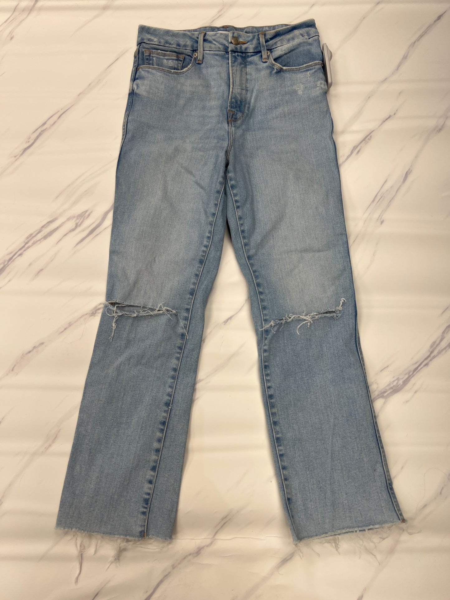 Jeans Straight By Good American In Blue, Size: 8