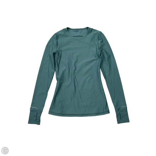 Athletic Top Long Sleeve Crewneck By Lululemon In Teal, Size: 6