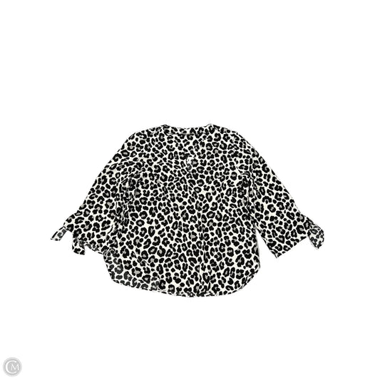 Top Long Sleeve By Michael By Michael Kors In Animal Print, Size: L