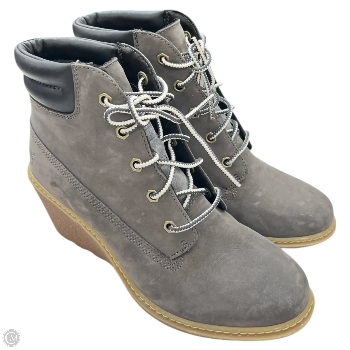 Boots Ankle Heels By Timberland In Grey, Size: 6.5