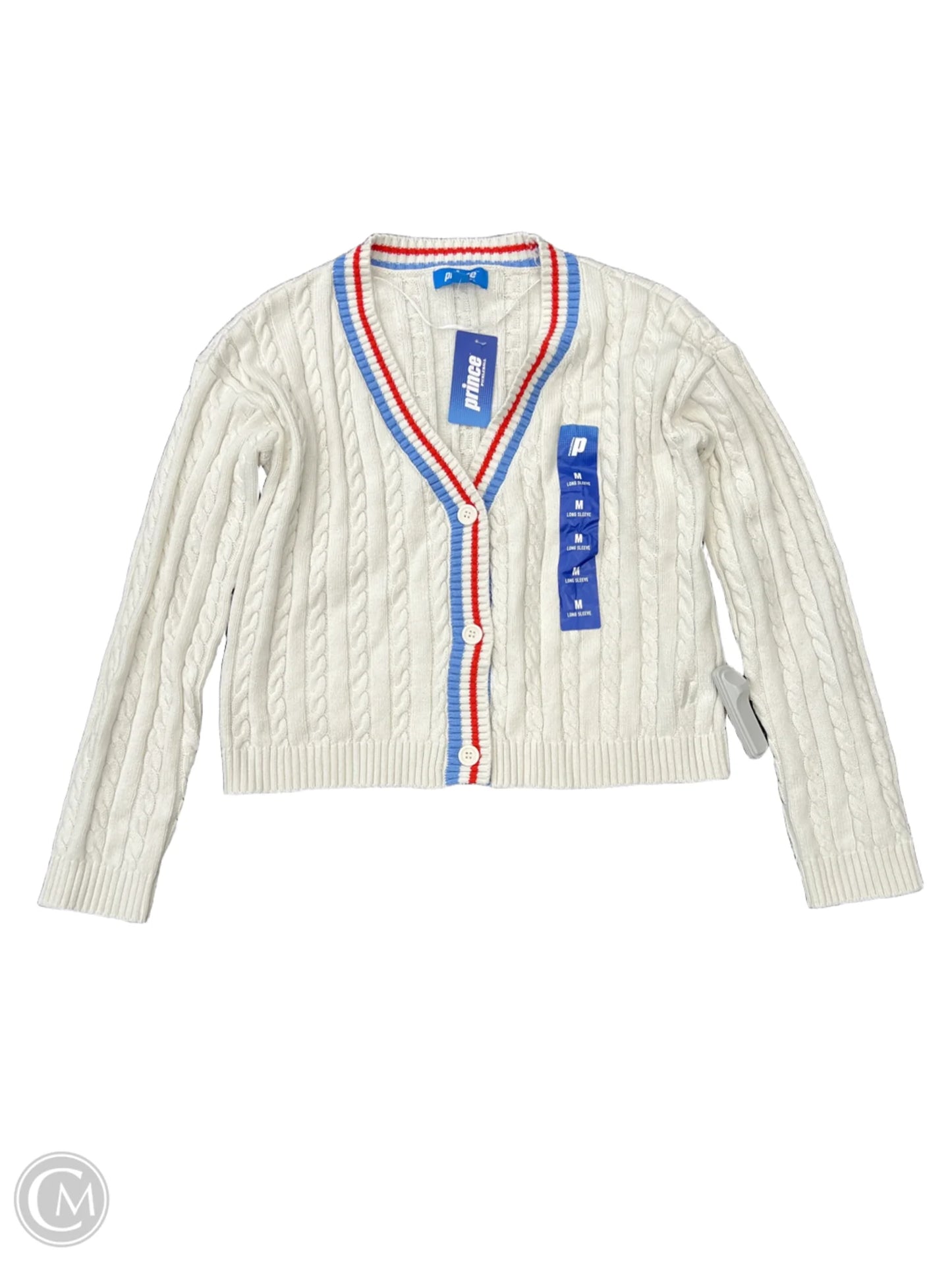 Sweater Cardigan By Cmc In White, Size: M