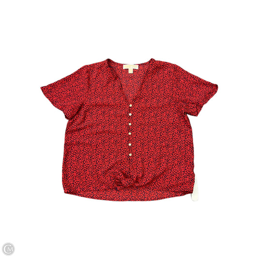 Top Short Sleeve By Michael By Michael Kors In Red, Size: S