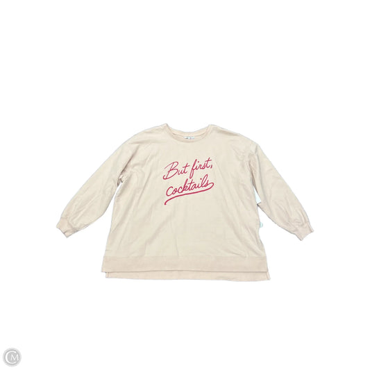 Top Long Sleeve By Wildfox In Pink, Size: Xxl