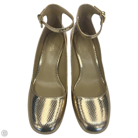 Shoes Heels Block By Michael By Michael Kors In Gold, Size: 7.5