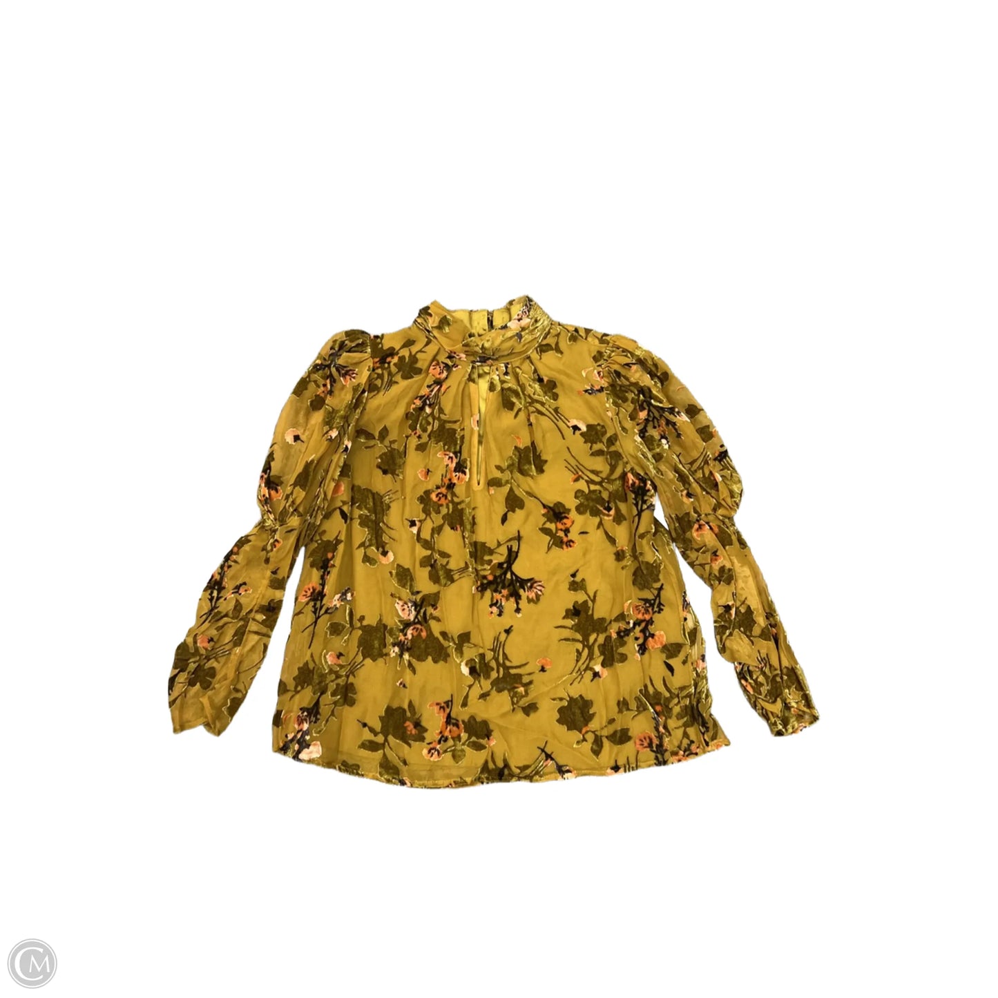 Top Long Sleeve By French Connection In Yellow, Size: Xs