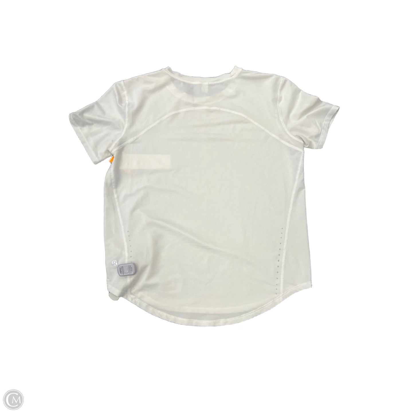 Athletic Top Short Sleeve By Lululemon In White, Size: 6