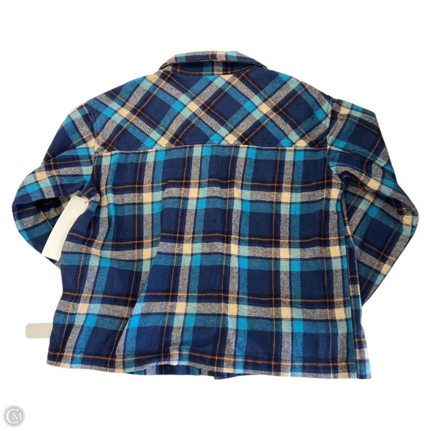 Jacket Shirt By Beachlunchlounge In Plaid Pattern, Size: S