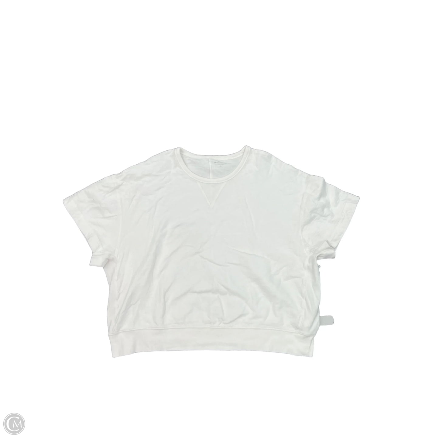 Athletic Top Short Sleeve By Athleta In White, Size: L