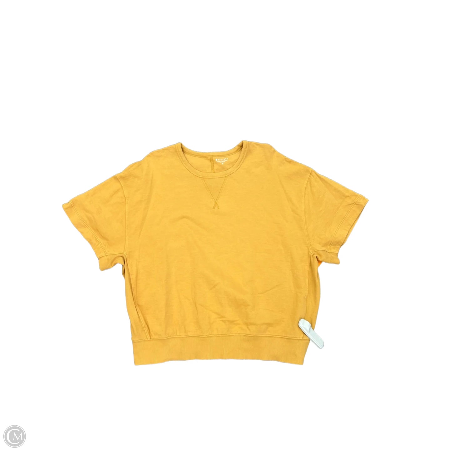 Athletic Top Short Sleeve By Athleta In Yellow, Size: M