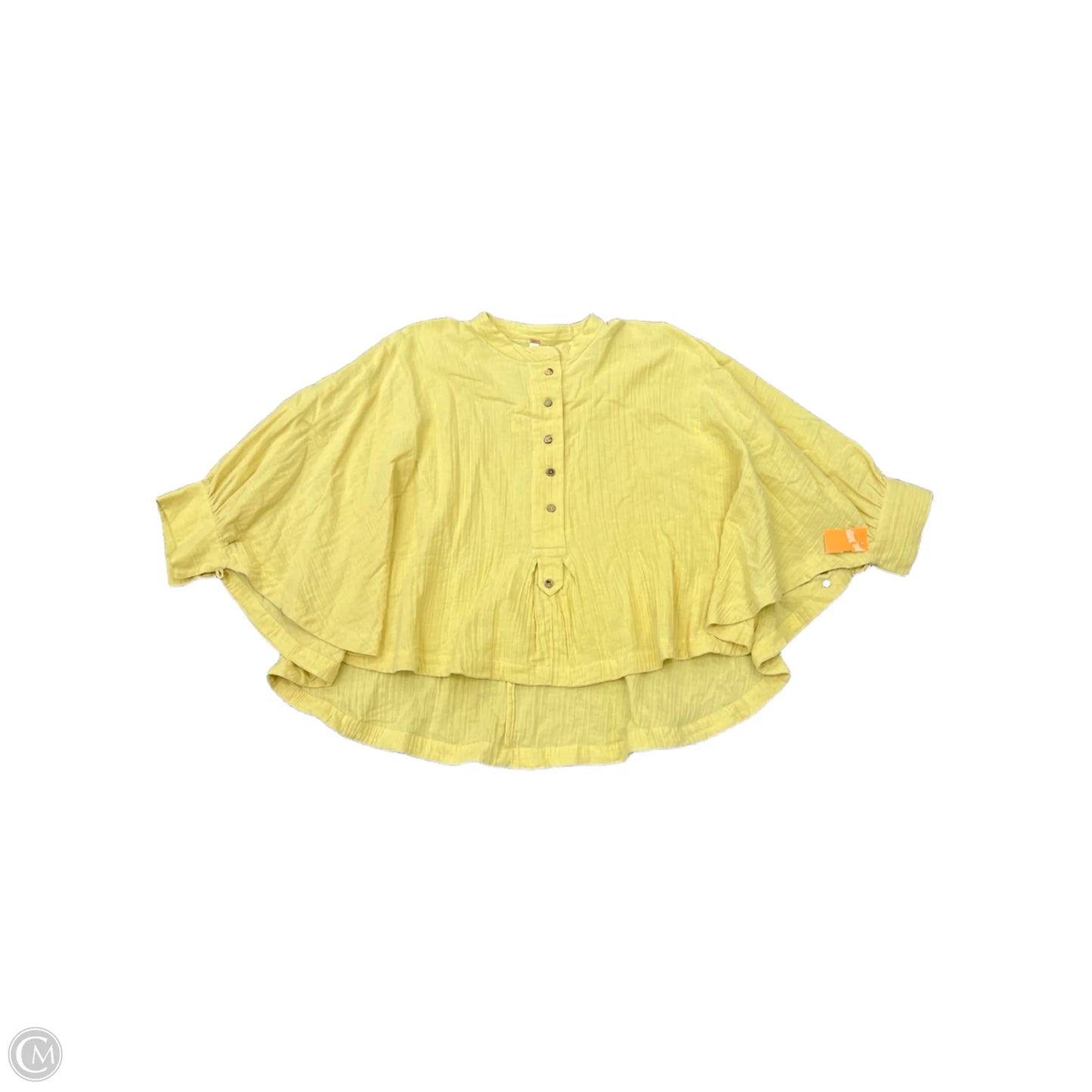 Top Long Sleeve By Free People In Yellow, Size: S