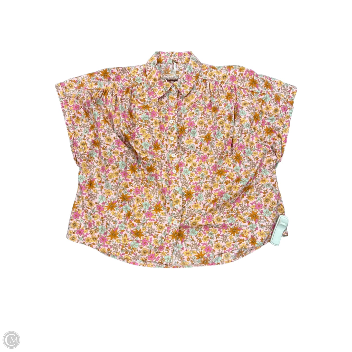 Top Short Sleeve By Free People In Pink, Size: S