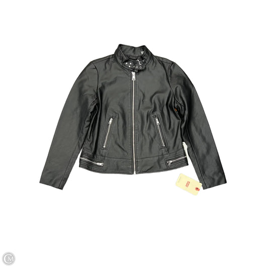 Jacket Moto By Levis In Black, Size: L