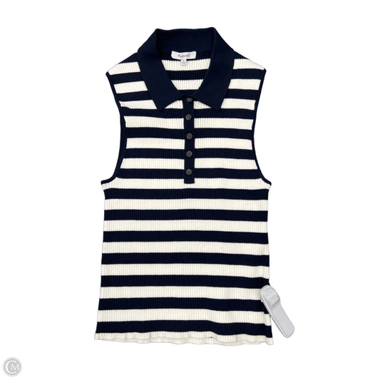 Top Sleeveless By Madewell In Striped Pattern, Size: Xl