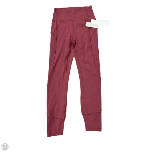 Athletic Leggings By Lululemon In Maroon, Size: 4