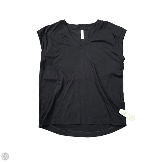 Athletic Top Short Sleeve By Athleta In Black, Size: M