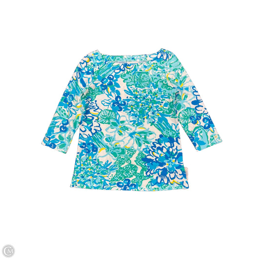 Top Long Sleeve Designer By Lilly Pulitzer In Blue, Size: S