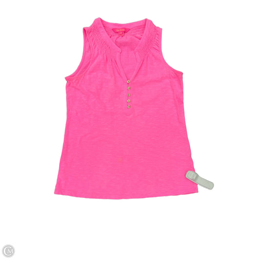 Top Sleeveless Designer By Lilly Pulitzer In Pink, Size: Xs