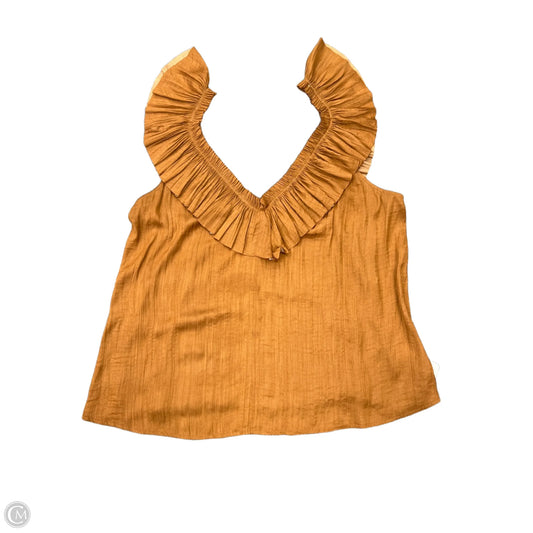 Top Sleeveless By Evereve In Brown, Size: L