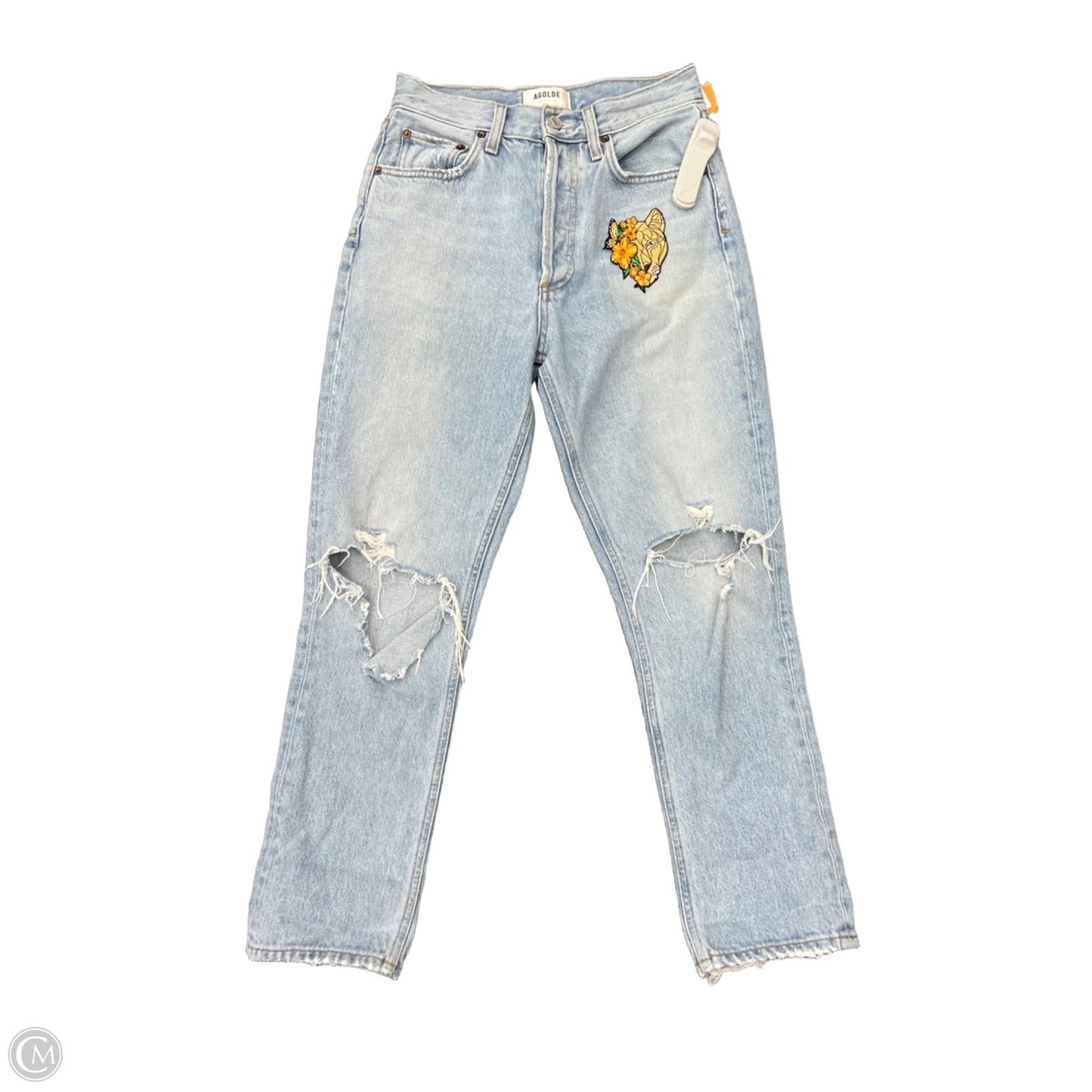 Jeans Cropped By Agolde In Blue, Size: 0