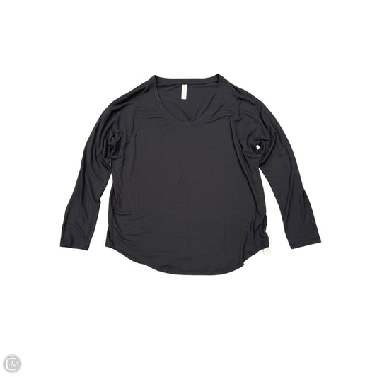 Athletic Top Long Sleeve Crewneck By Athleta In Black, Size: L