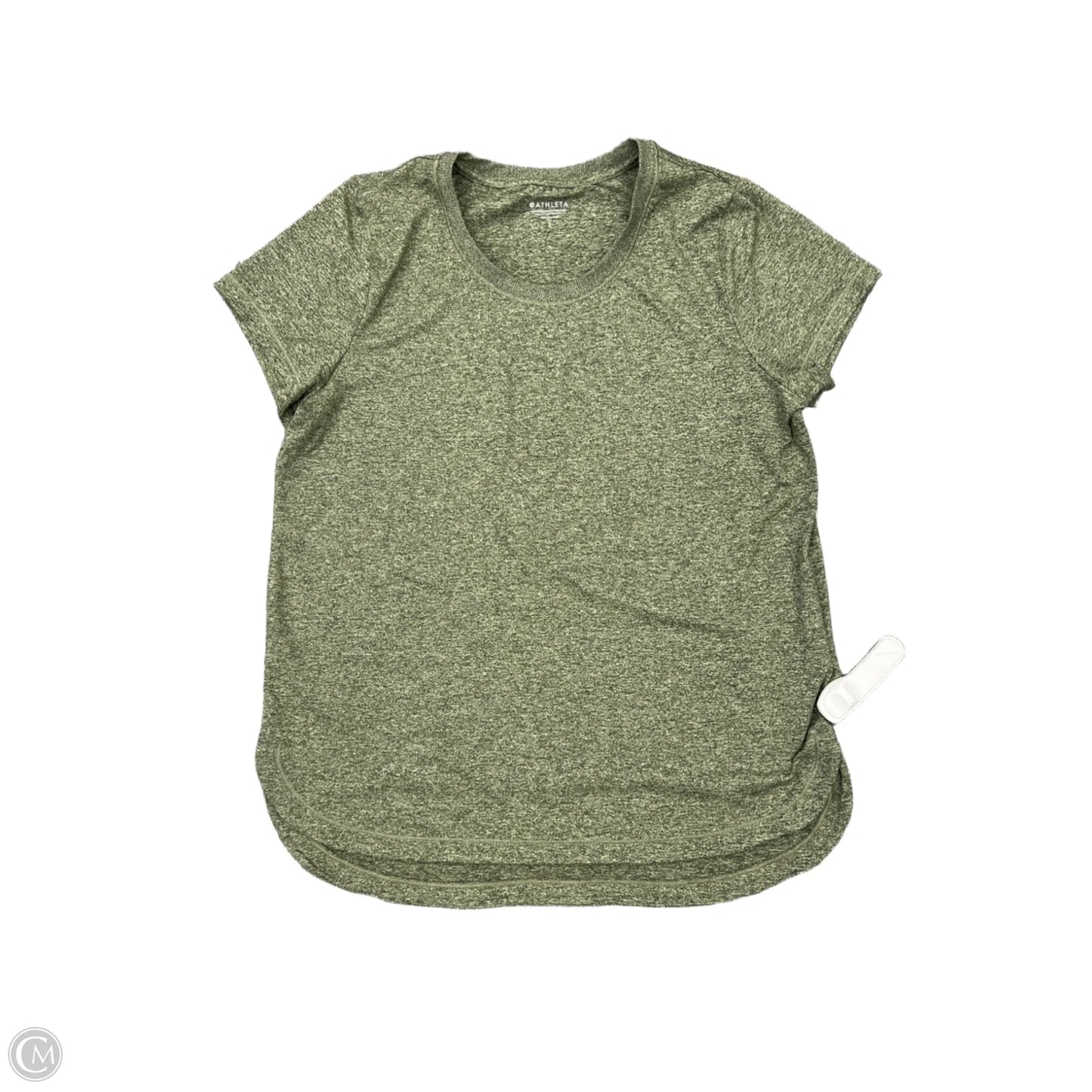 Athletic Top Short Sleeve By Athleta In Green, Size: L